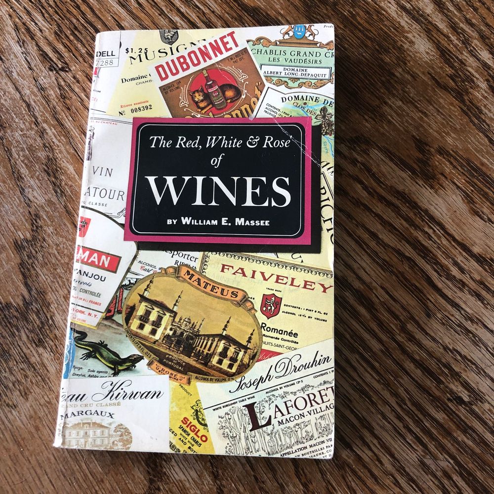 Vintage Collectible Red White Rose of Wines Book
